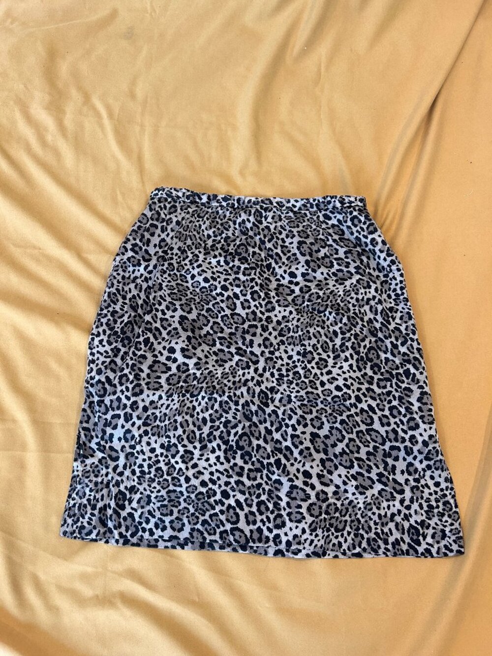Monochrome Cheetah Silk Skirt